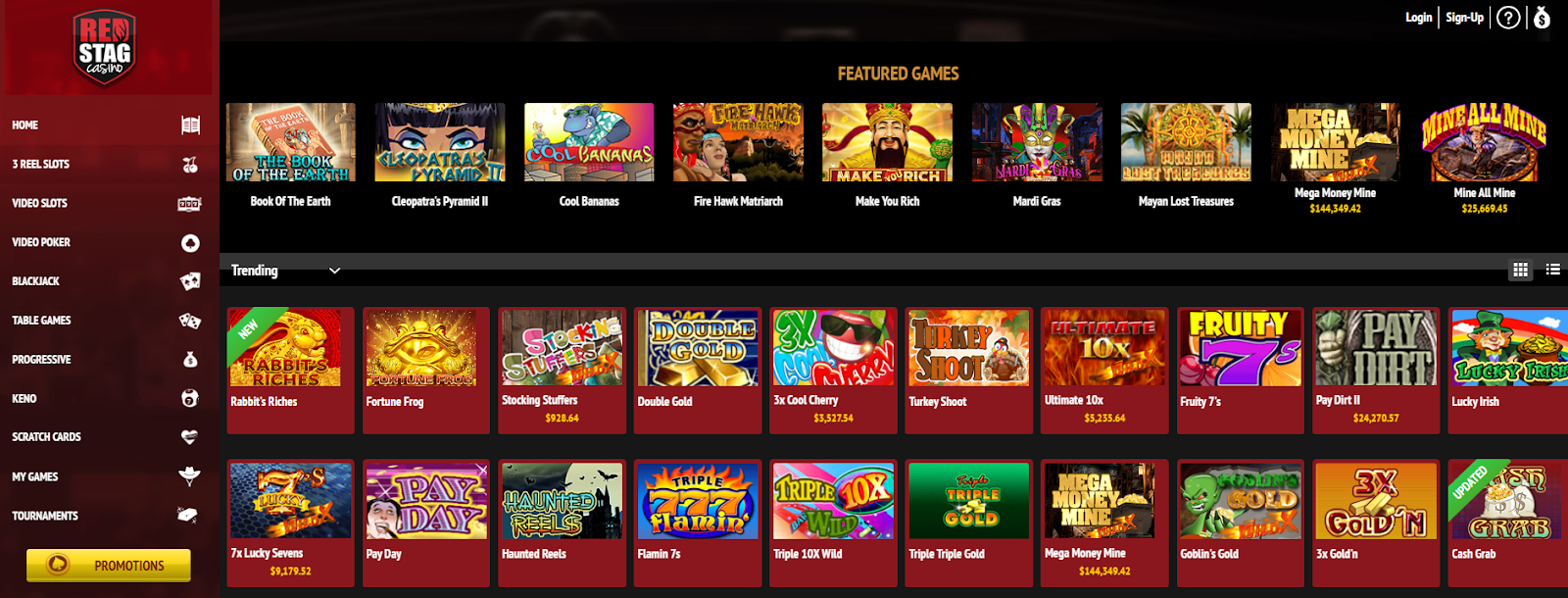 Red Stag Online Casino - Best Casino for Freeroll Tournament Games